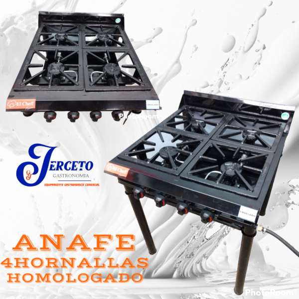 Anafe estructural 4 Hornallas EL CHEFF - Homologado