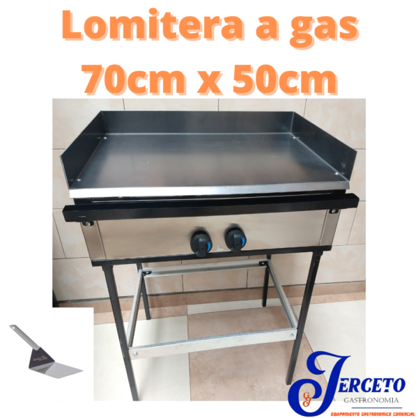 Plancha lomitera a gas 70 x 50cm